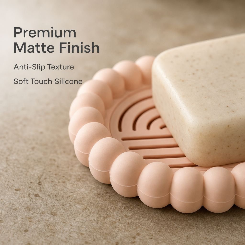 Large Home Soap Dish with Drain, Stylish Design