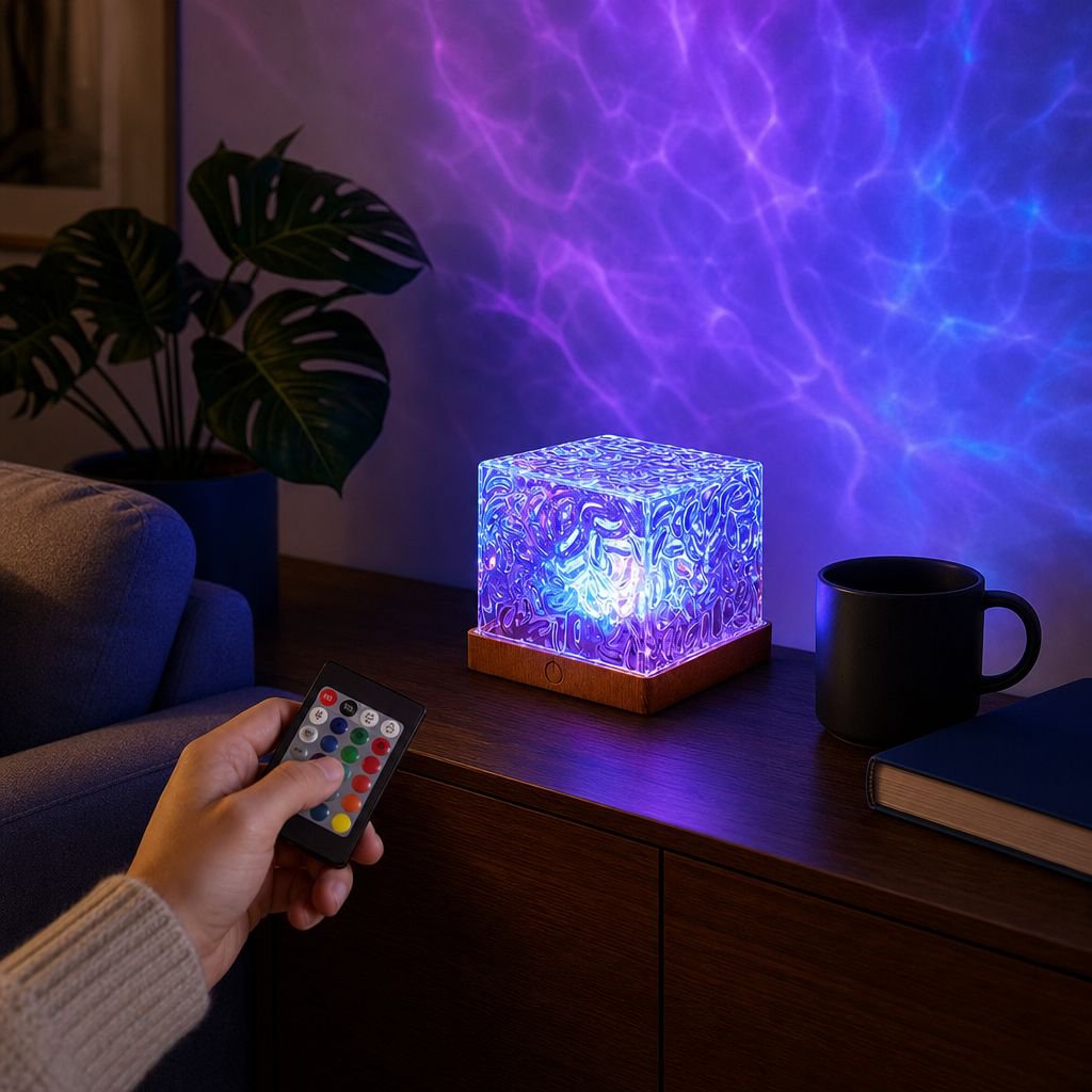 JMY-16 Colorful Square Water Ripple Ambient Light