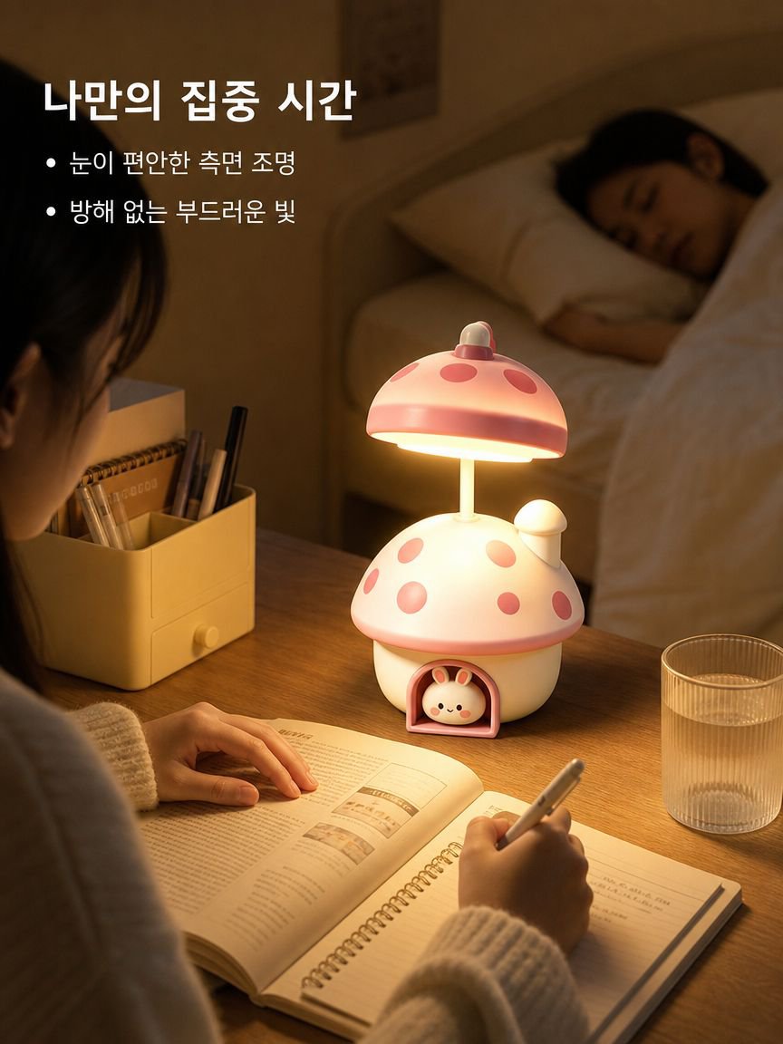 USB 케이블로 충전하는 미니 조명