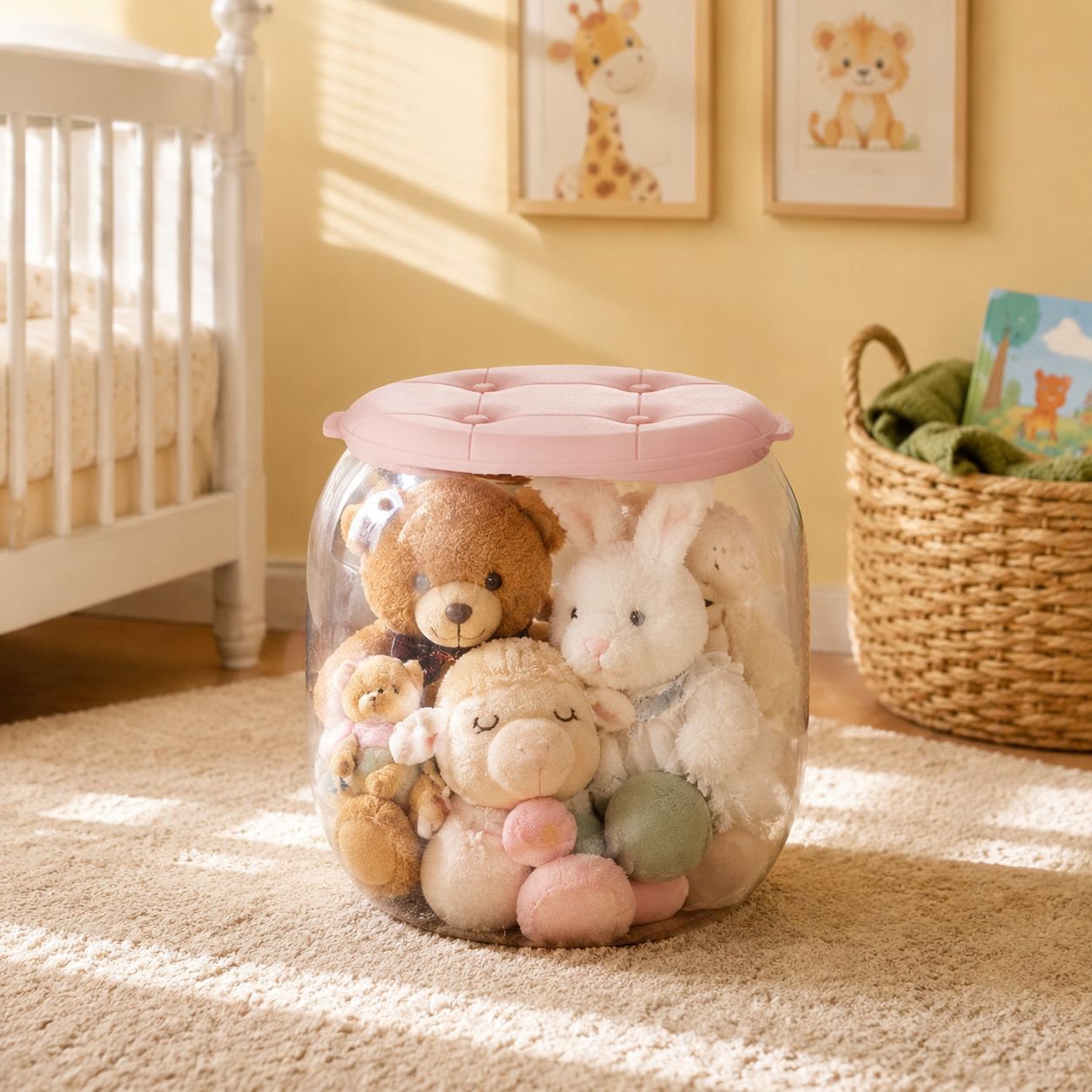 Living Room Plush Toy Storage Box Children's Toy Storage Stool