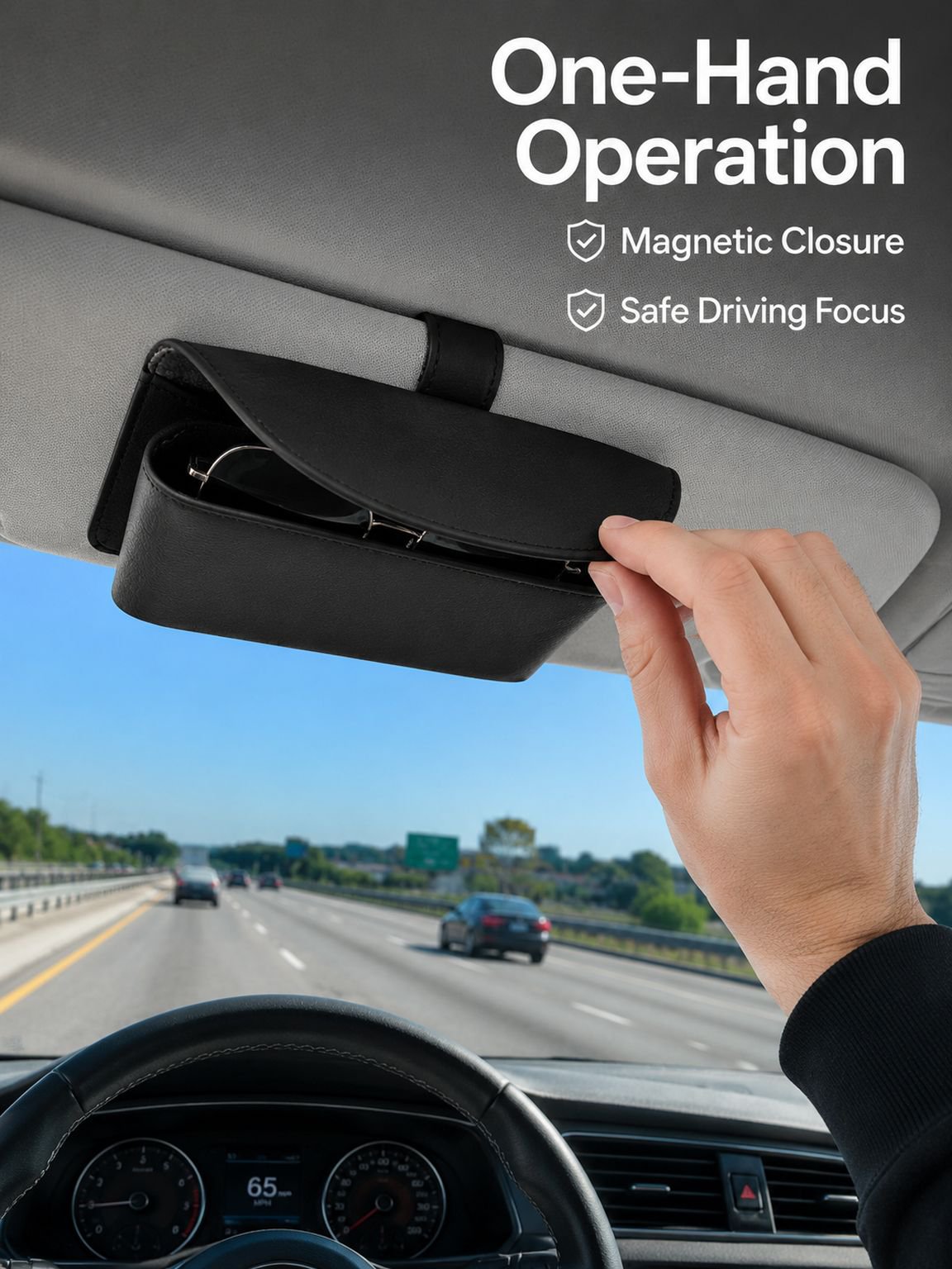 Car sun visor glasses clip