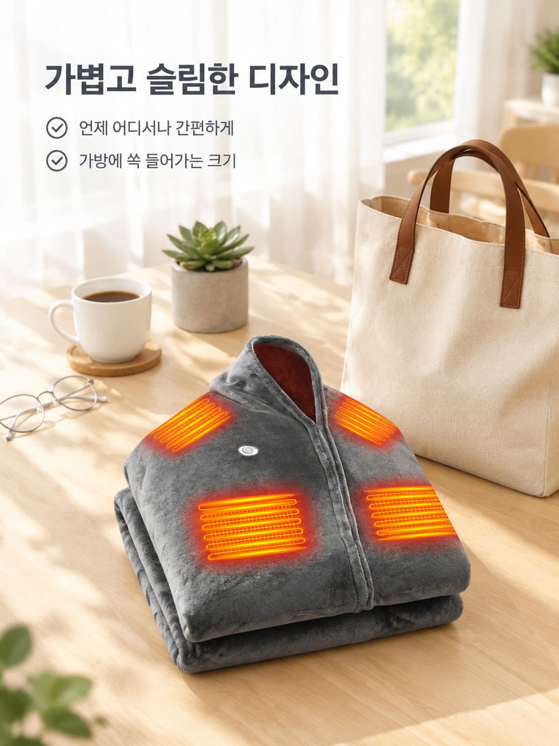 스마트 USB 발열 담요 5V, 사무실 점심 휴식용 보온 이불