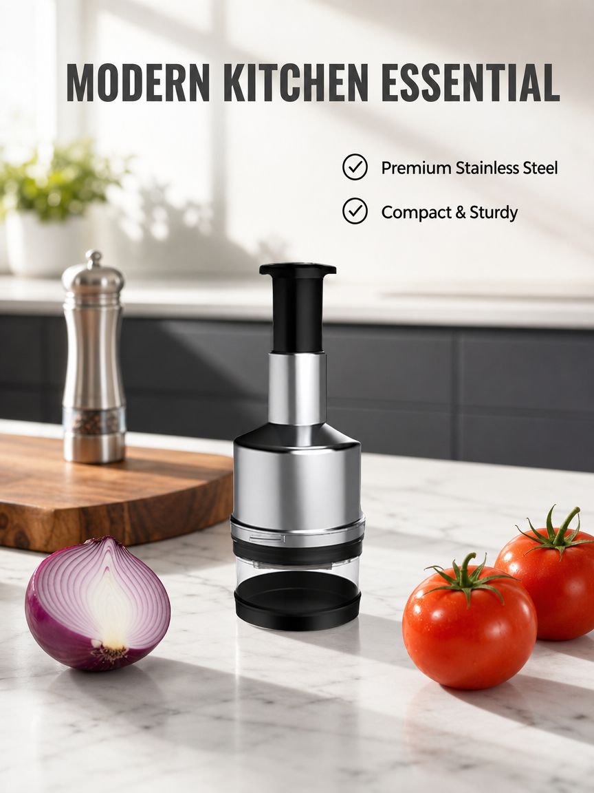 Manual fruit and vegetable chopper