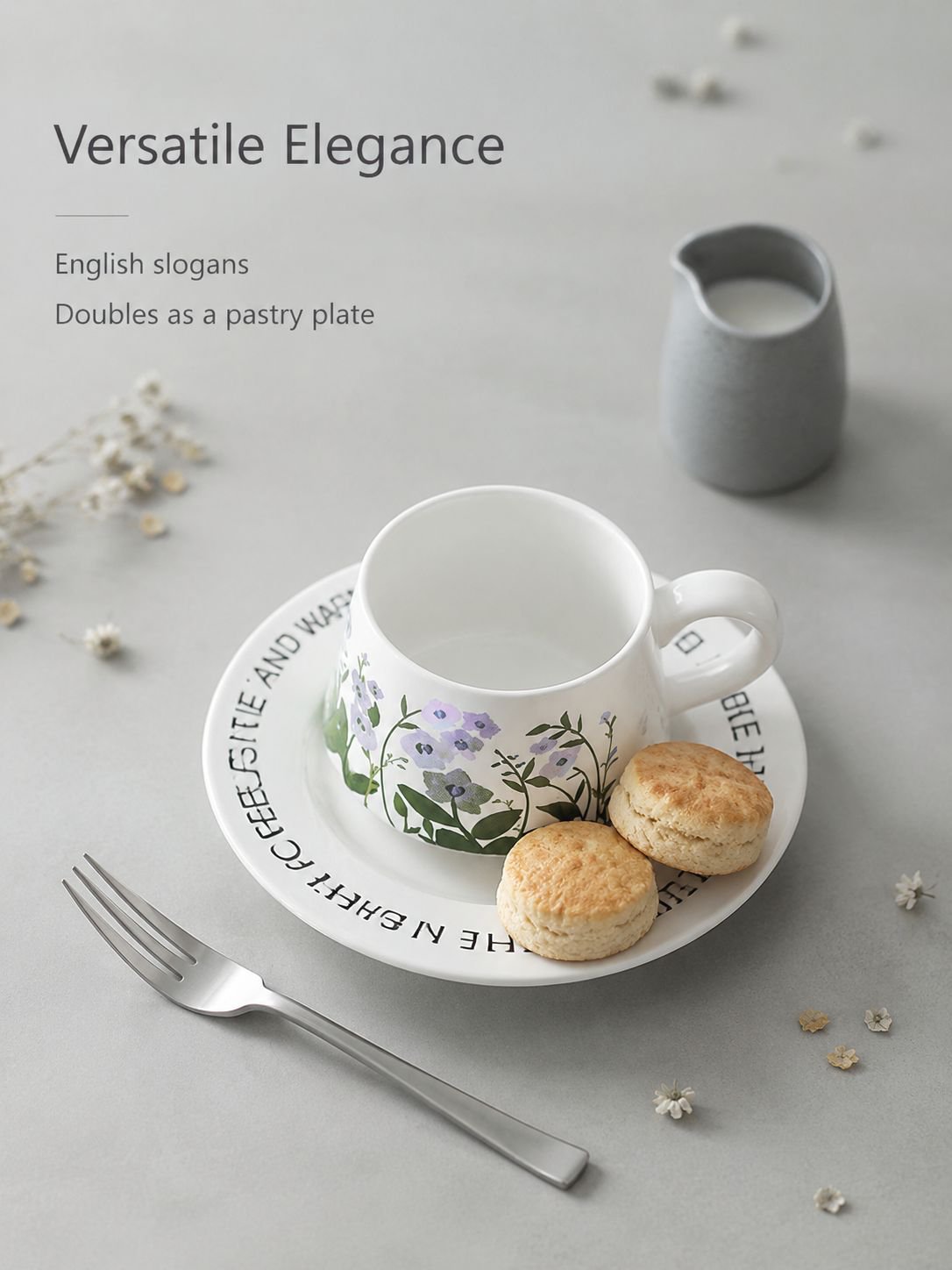 Luxury Mesh Wine Snack Set, Country Ceramic Tea Cup & Saucer Combo
