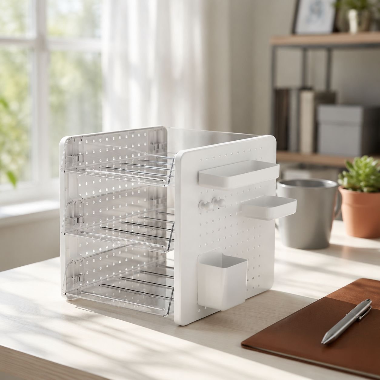 Multifunctional box for pens, brushes, and makeup