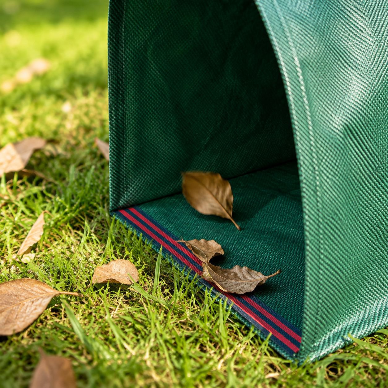 Collapsible leaf collection bag for garden use