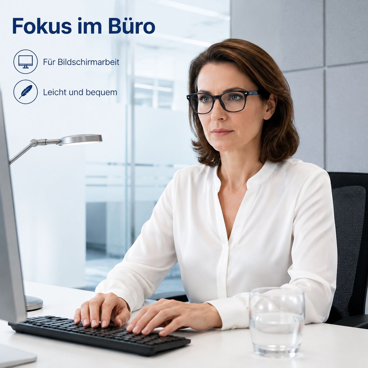 Stilvolle, federbelastete Lesebrille mit hoher Auflösung