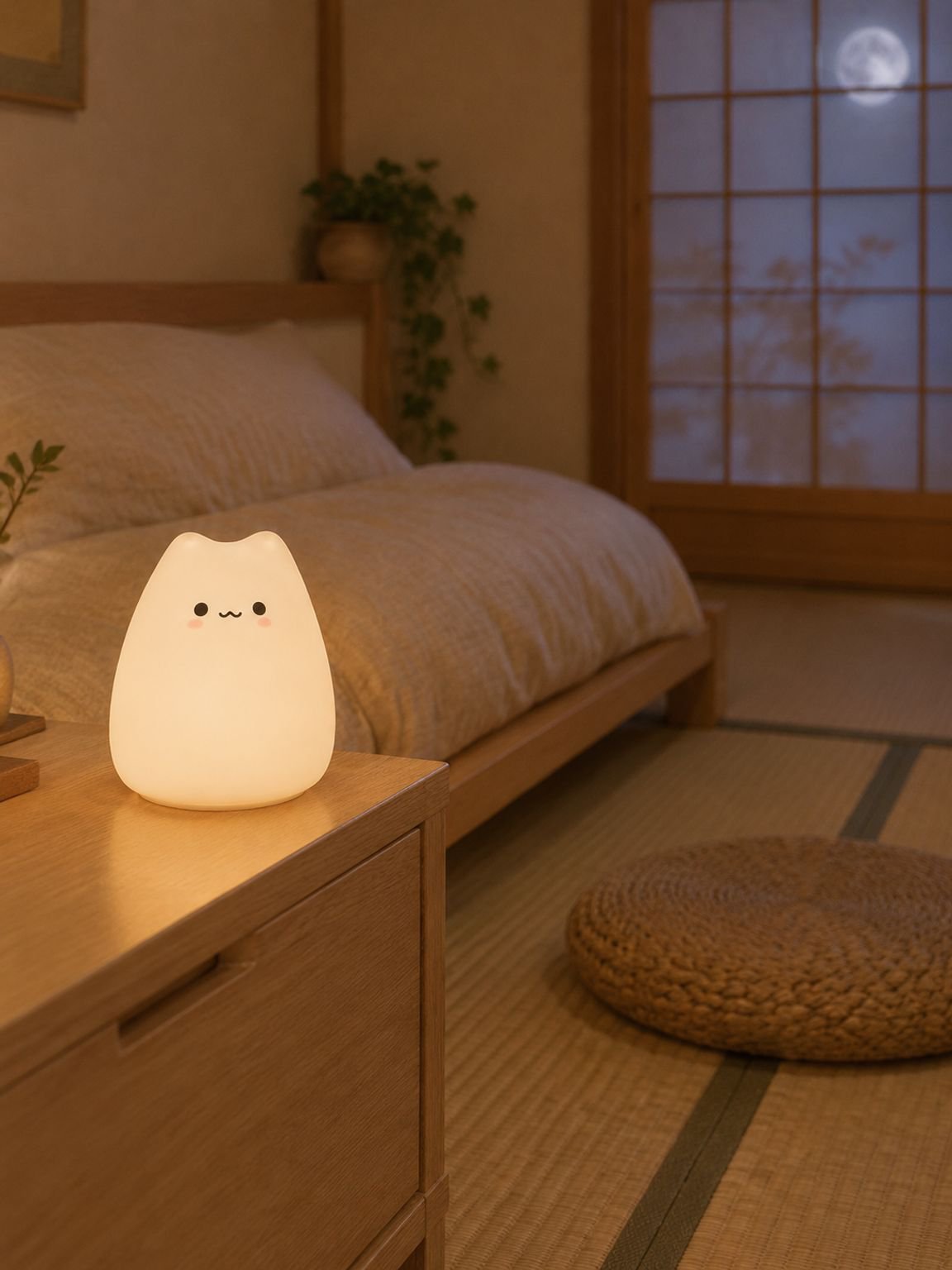JMY高級カートゥーンシリコンスラップテーブルランプ全体画像