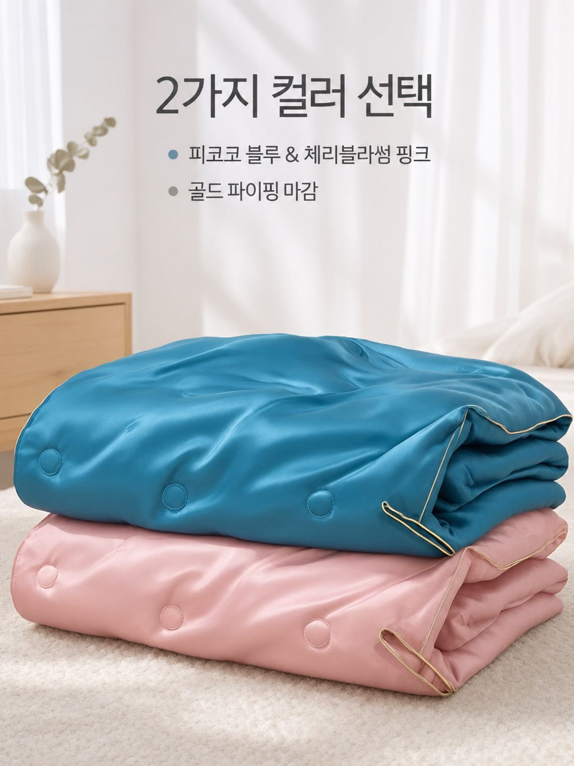 시원한 아이스 실크 여름 이불