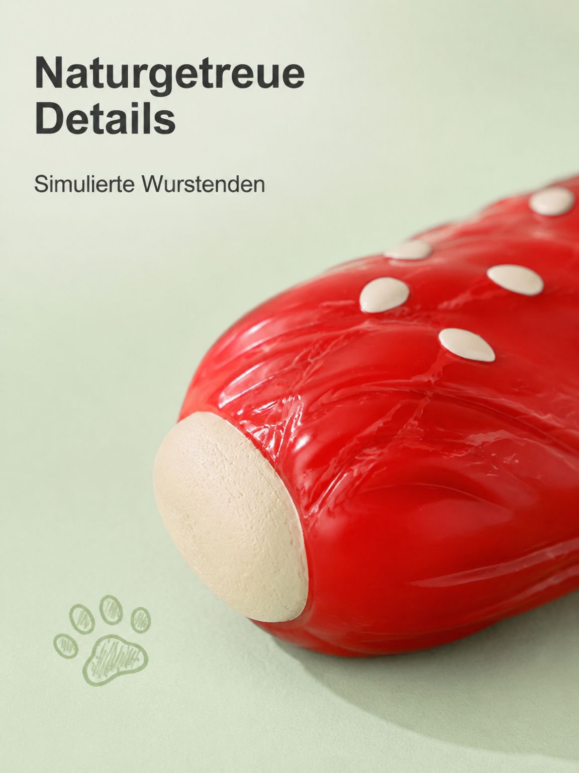 Hot-Dog-Zahnbürste als Hundespielzeug mit Soundfunktion