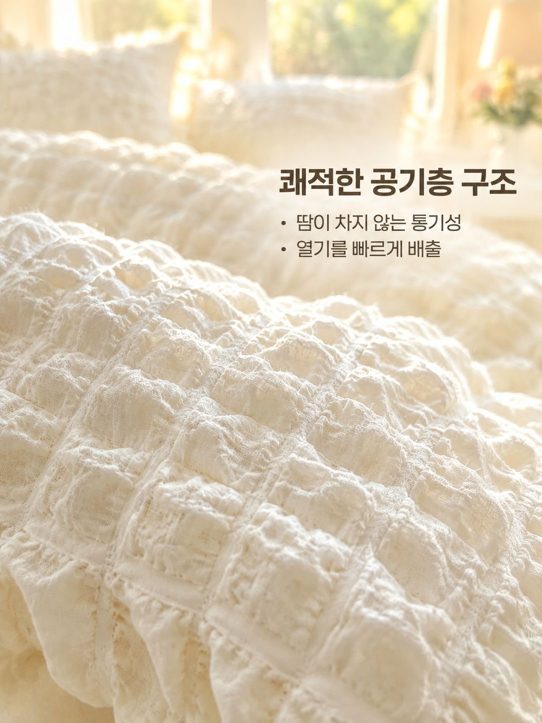 산뜻한 워싱면 버블거즈 침대스커트 4종 세트