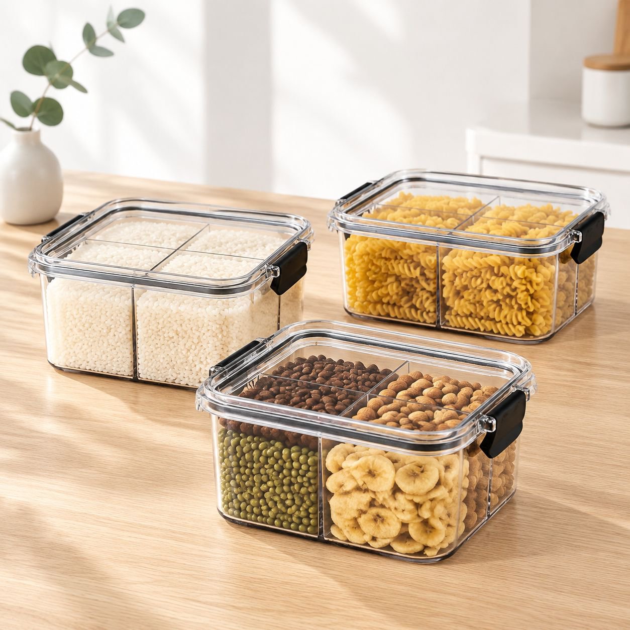 食品級透明キッチン プラスチック密閉保存容器