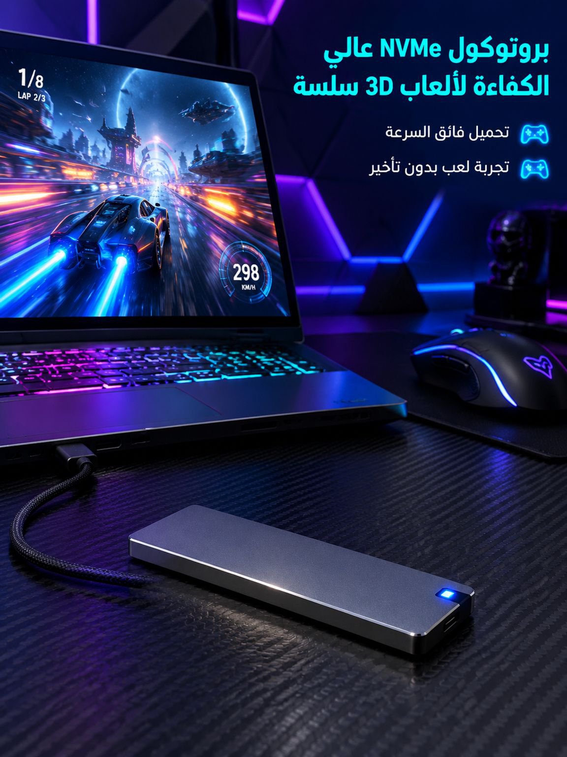 قرص صلب محمول عالي السرعة USB4.0 Gen3 بجودة مماثلة لمنتجات وادي السيليكون