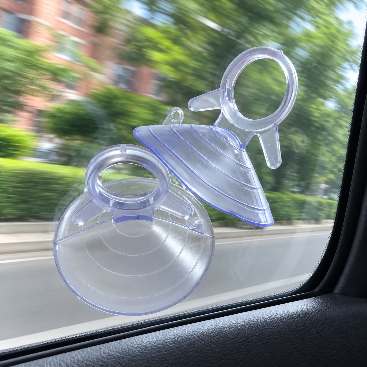 Car Curtain Suction Cup, Transparent PVC, No-Drill Installation, 4.5cm Dovetail Type