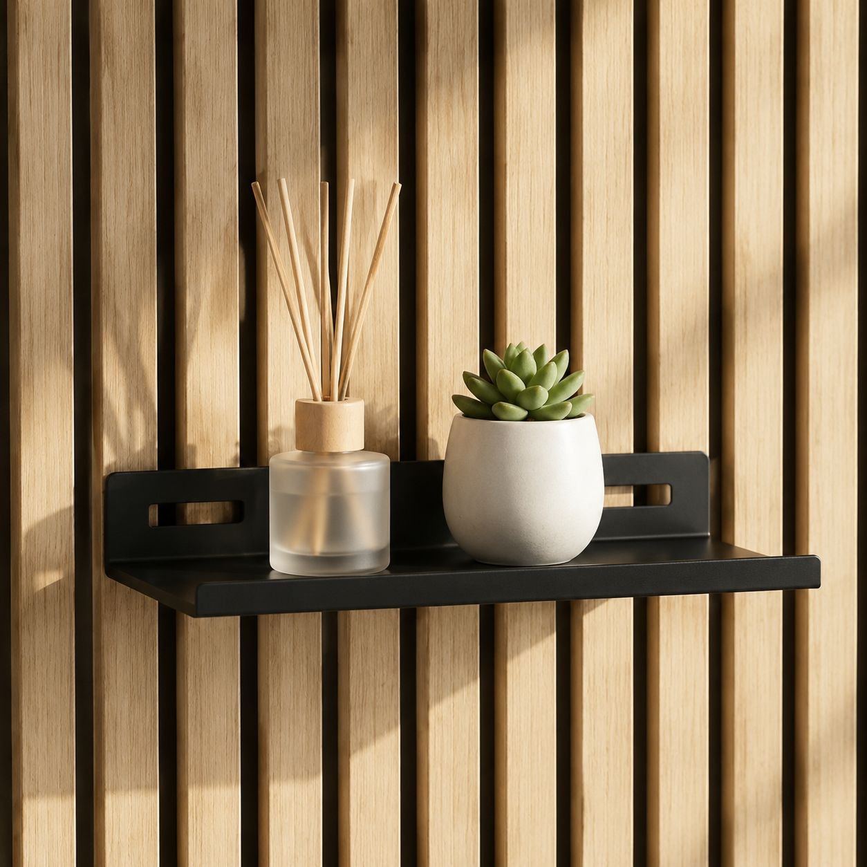 Nordic Wall-Mounted Shelf No Drilling Required