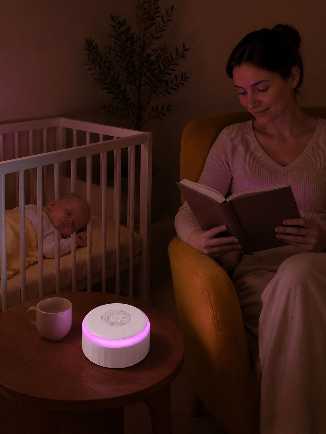 Lámpara nocturna musical inteligente para ayudar a dormir bebés