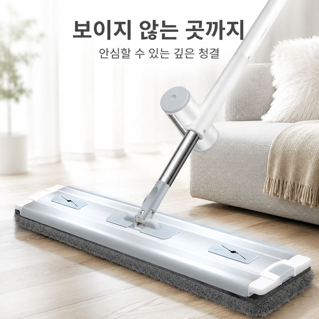 2026년 신형 가정용 손세탁 필요 없는 평판 밀대 게으른이 청소기