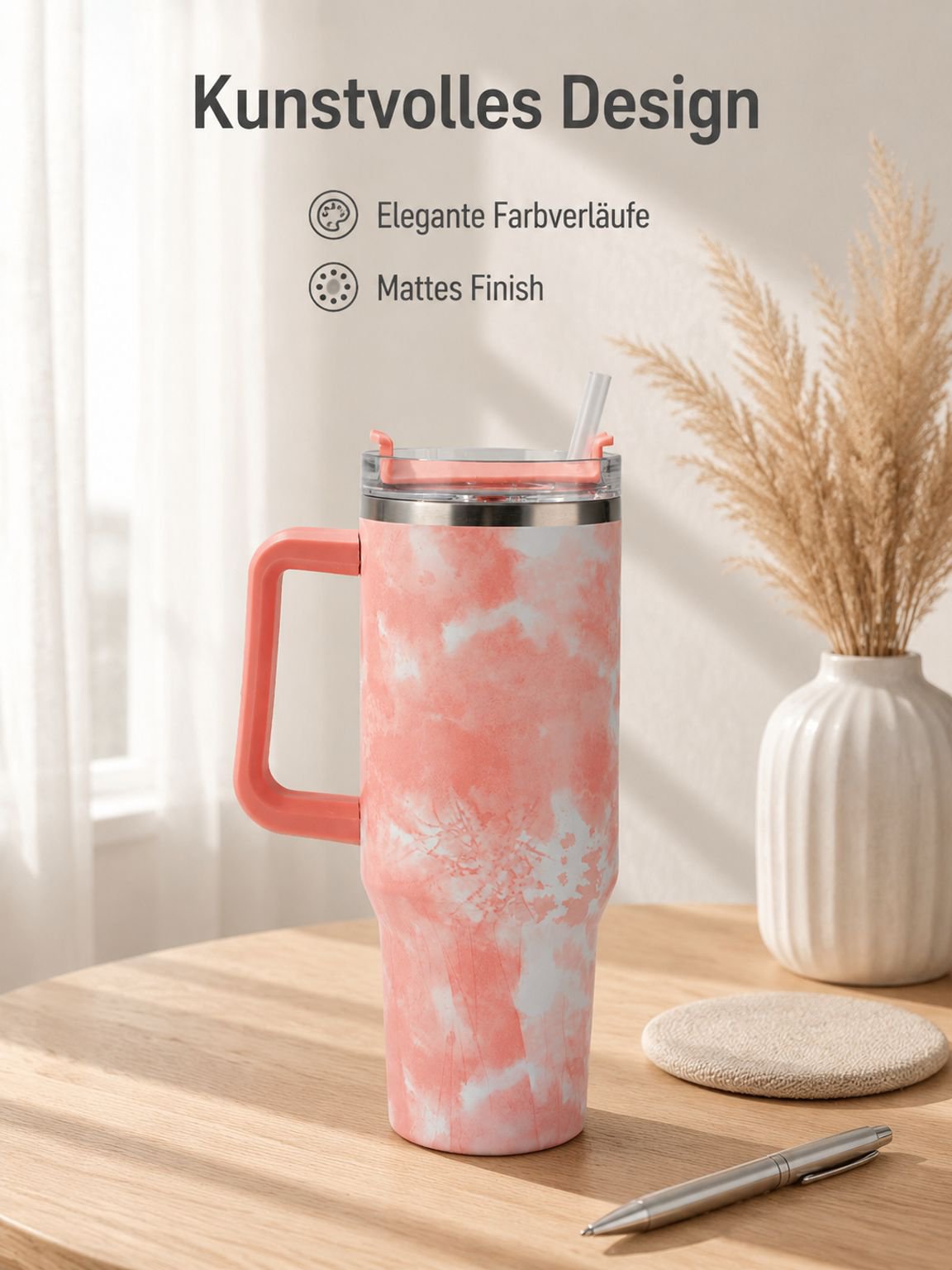40oz Edelstahl-Thermobecher mit großem Fassungsvermögen für Auto