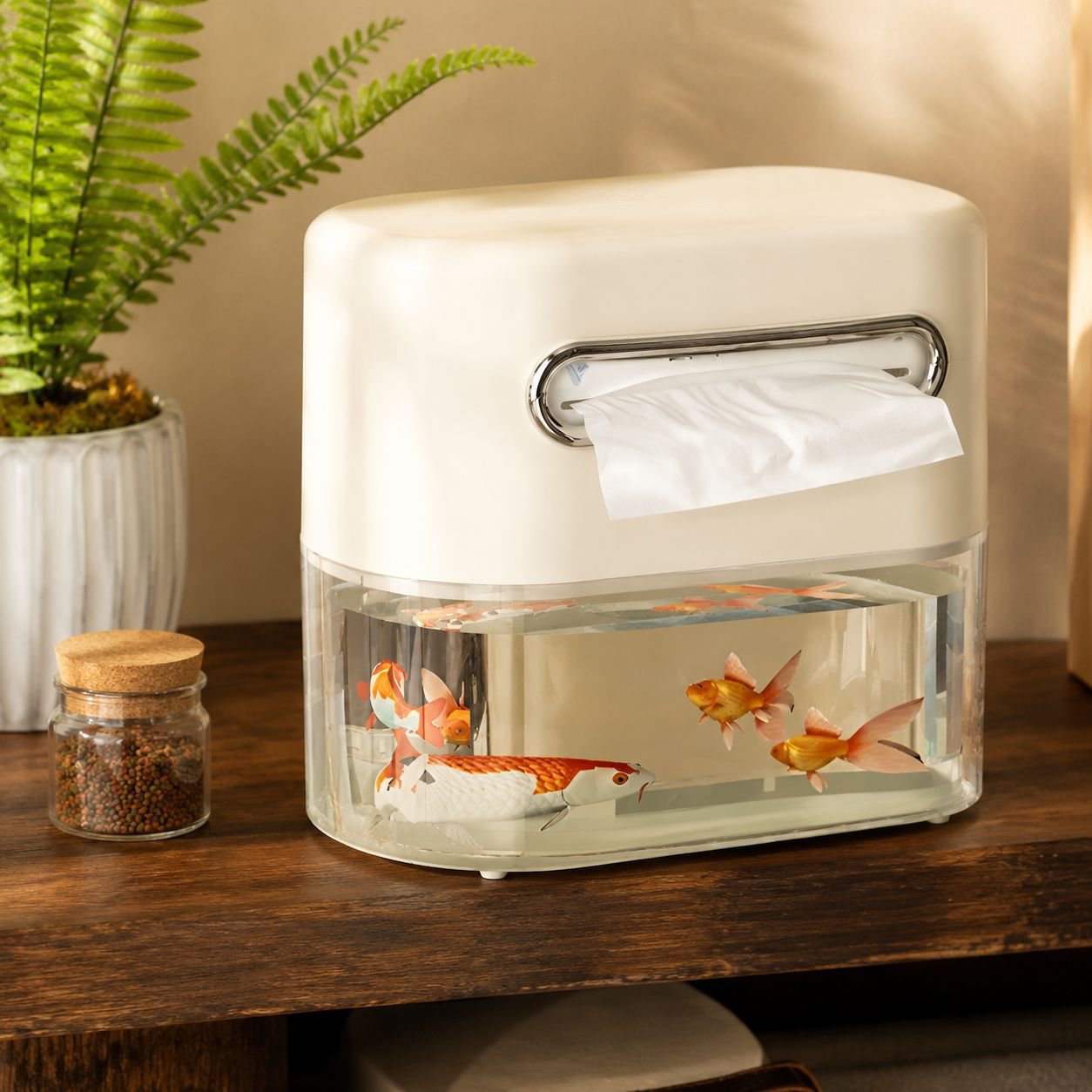 Double-Layer Large Tissue Holder for Aquarium Use