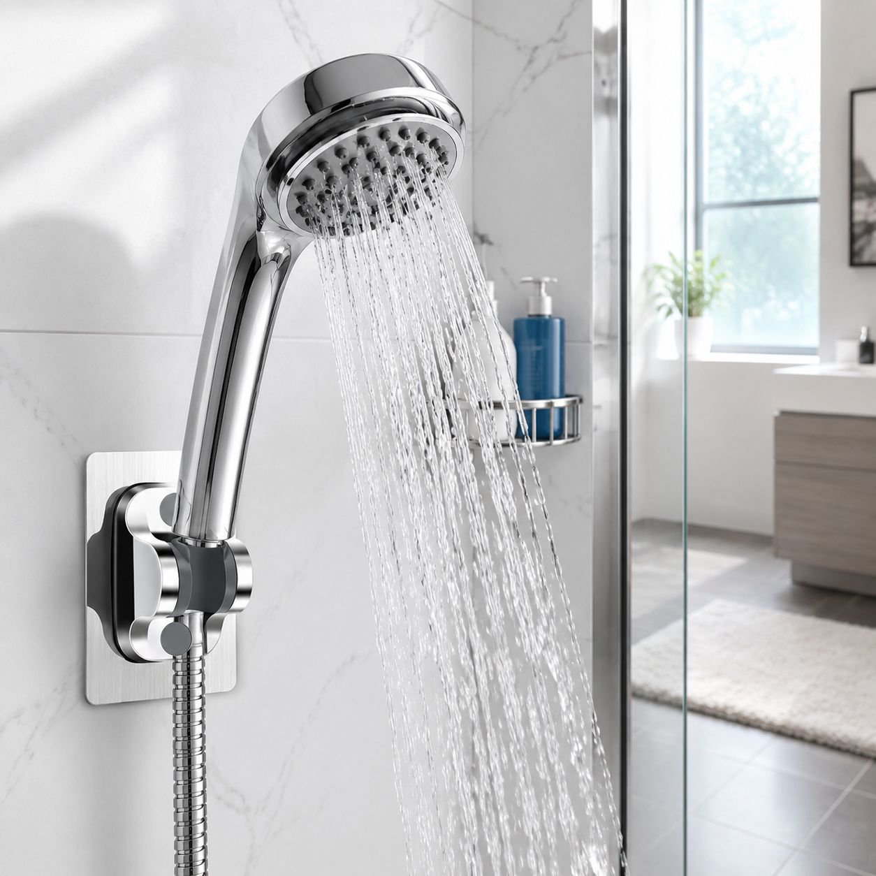 Multi-Functional Rotatable Shower Head Holder