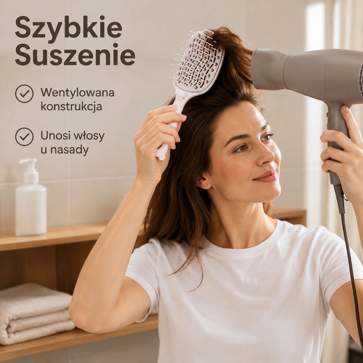 [Antystatyczny i puszysty] Składany grzebień wysoki