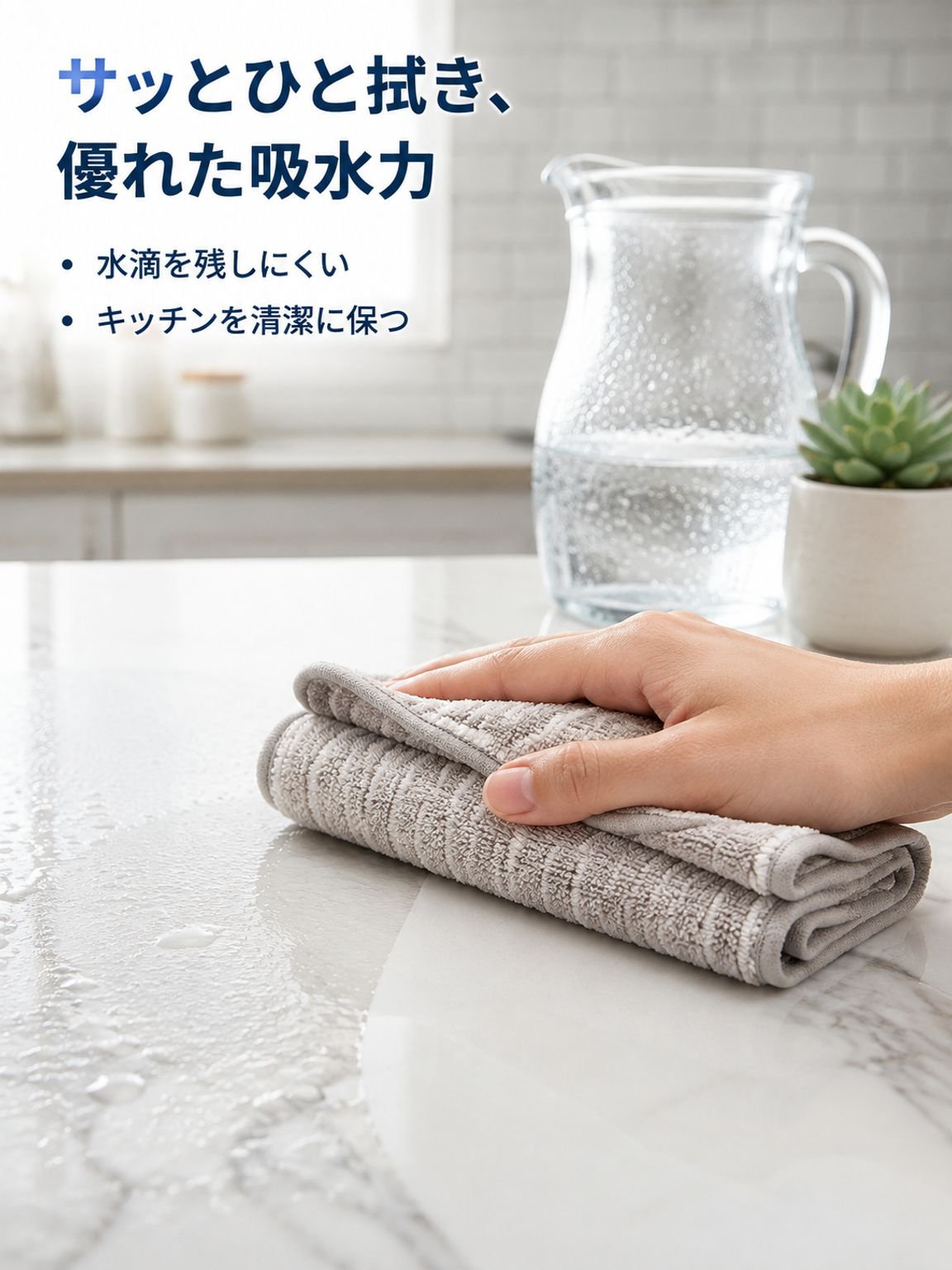 吸水性が高く、糸くずが出ず、お手入れが簡単なクリーニングタオル、ふきん、糸くずの出ないふきん