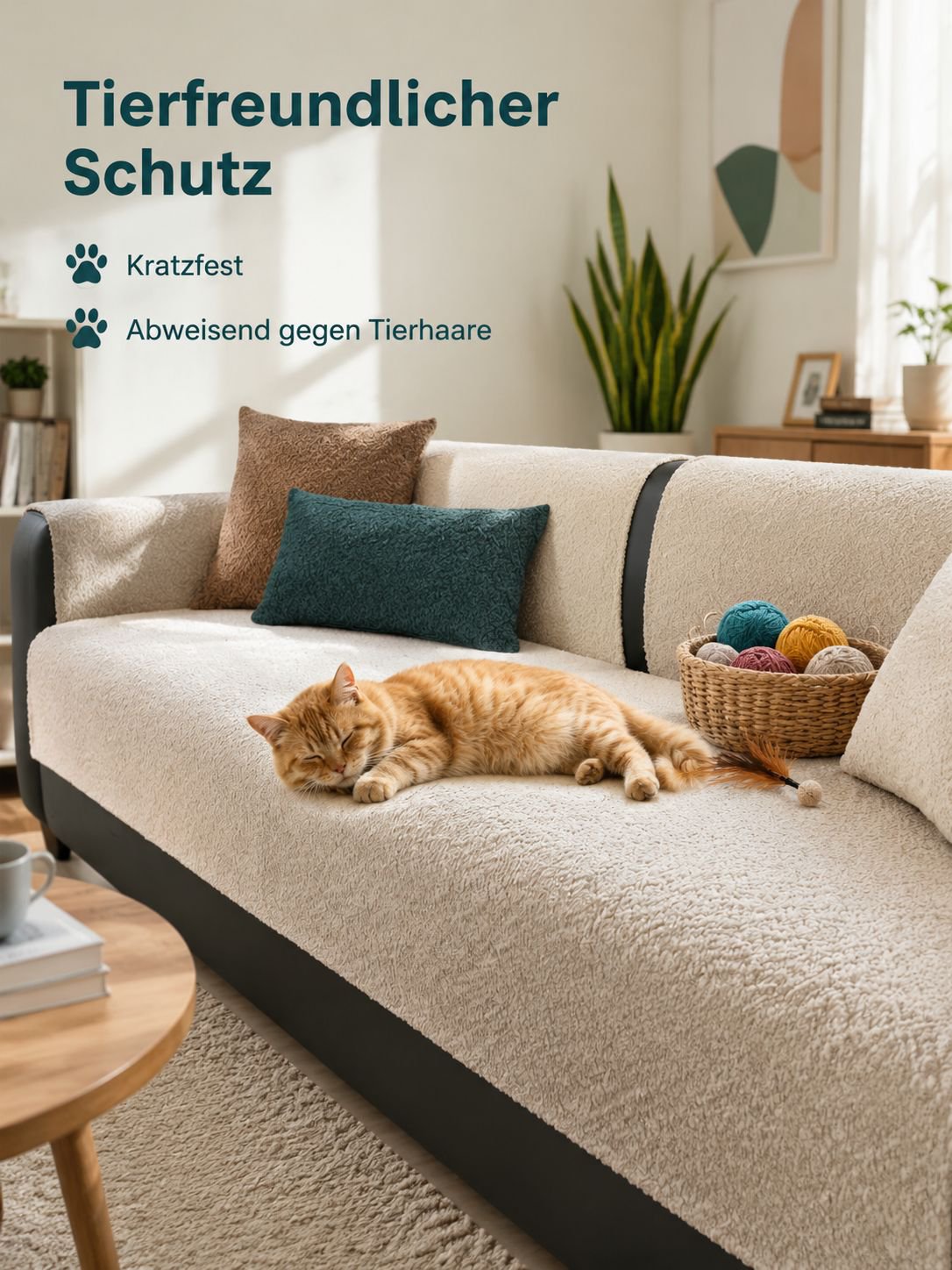 Elegante, rutschfeste Sofaauflage, ganzjährig nutzbar