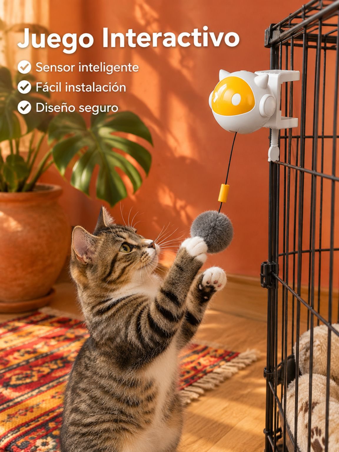 Pelota de juguete autosuficiente para gatos