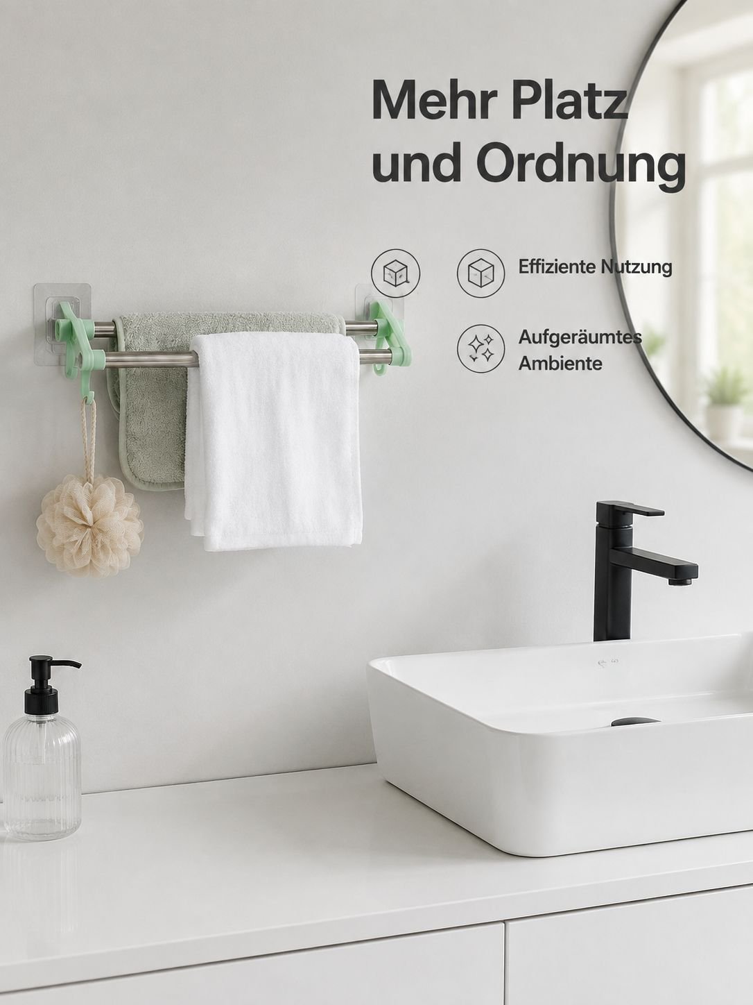 Stilvoller Handtuchhalter für ein modernes Badezimmer Ambiente