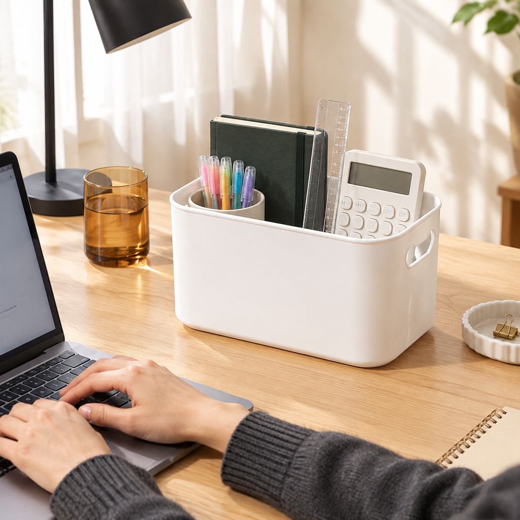 Caja multiusos para guardar objetos variados en casa