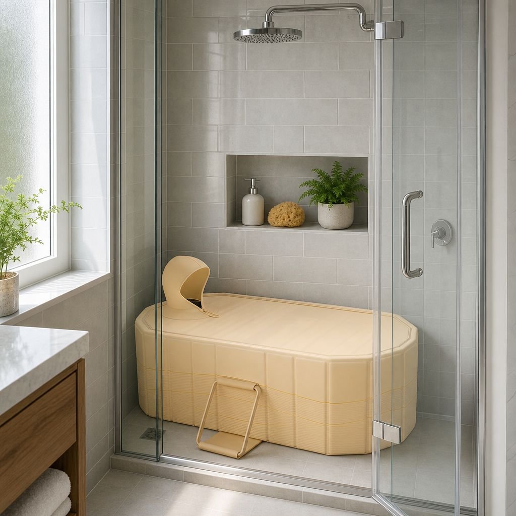 Portable Foldable Adult Bathtub, Constant Temperature Home Bath Tub