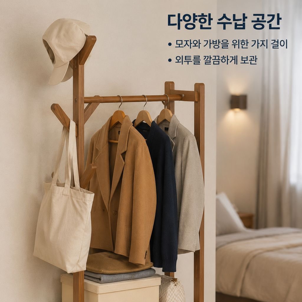 다기능 바닥형 코트 및 모자 수납장