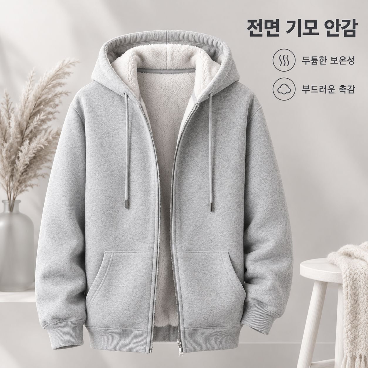 남성용 후드 스웨트셔츠 가디건