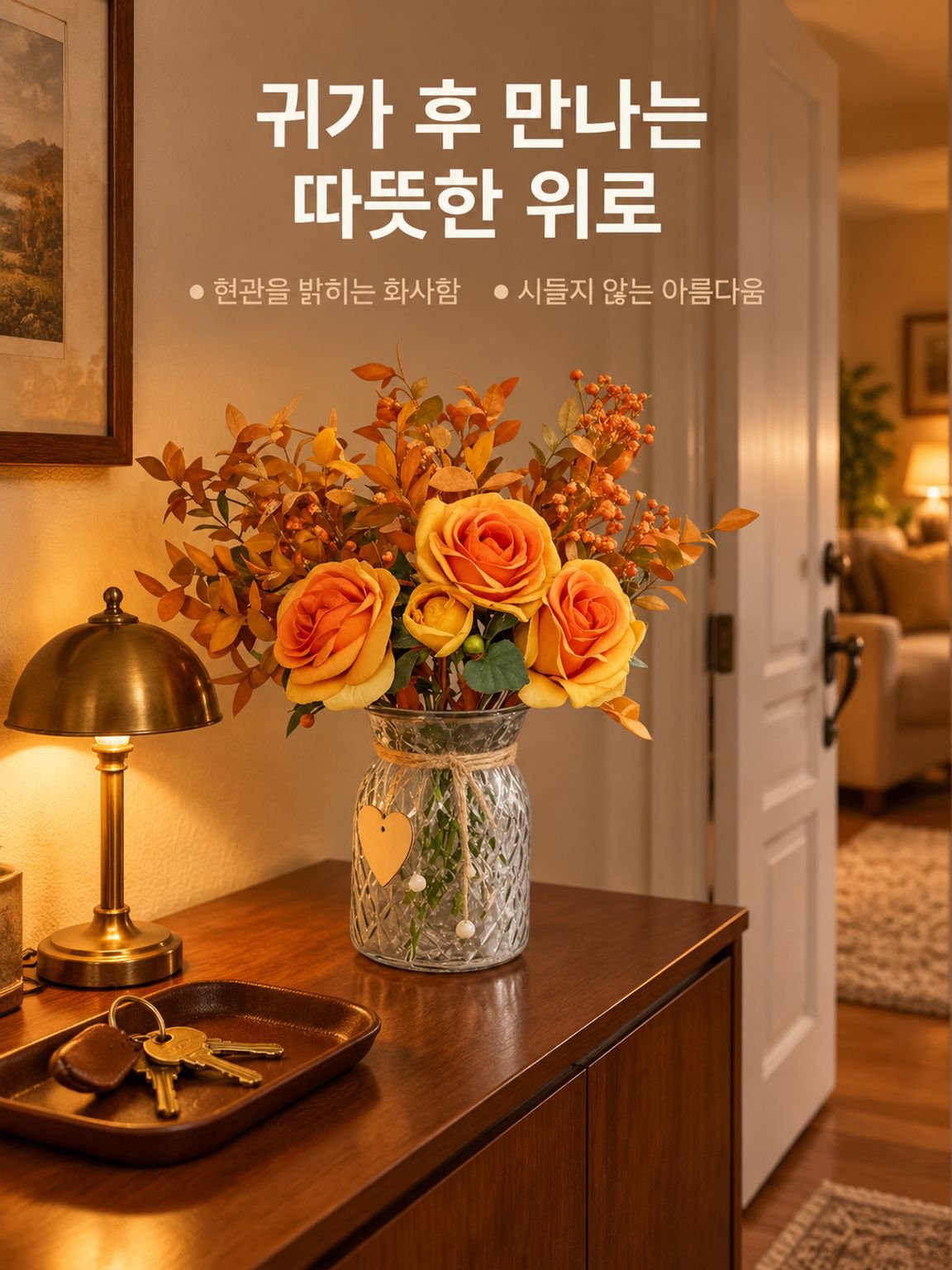 인조 장미 꽃 홈 데코