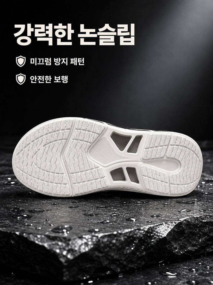 미끄럼방지 에어워시 남성용 여름 통굽 아웃도어 무취 무음 샌들