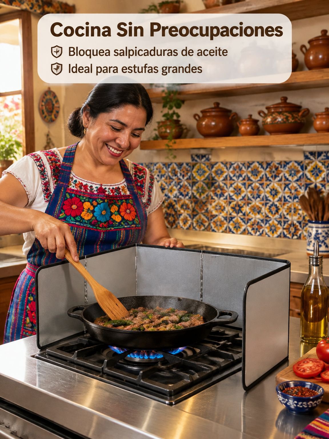 Protector de salpicaduras de aceite para cocina