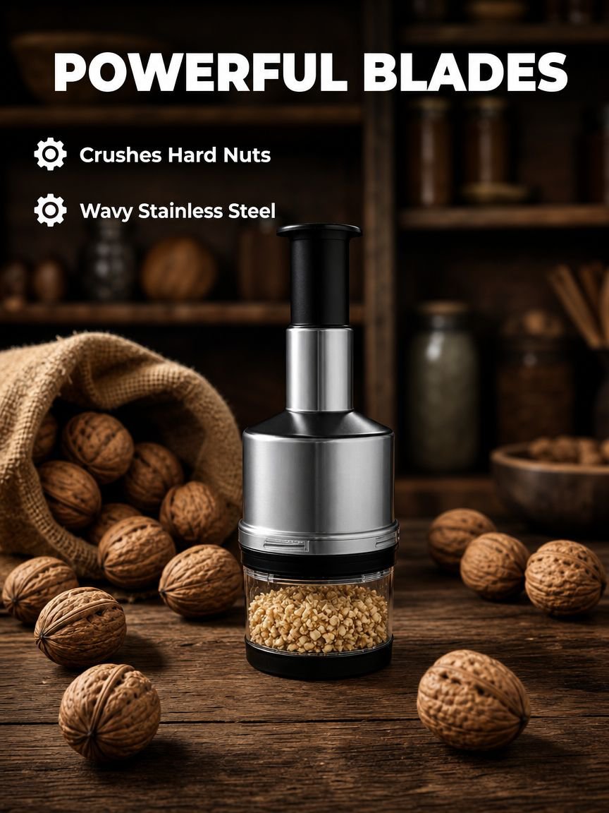 Manual fruit and vegetable chopper