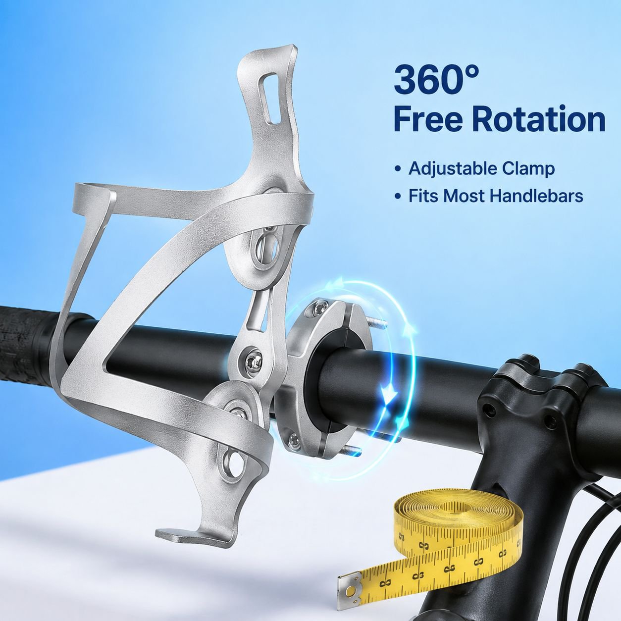 Bicycle Bottle Holder, Rotatable Aluminum Alloy Cup Holder for Various Bikes
