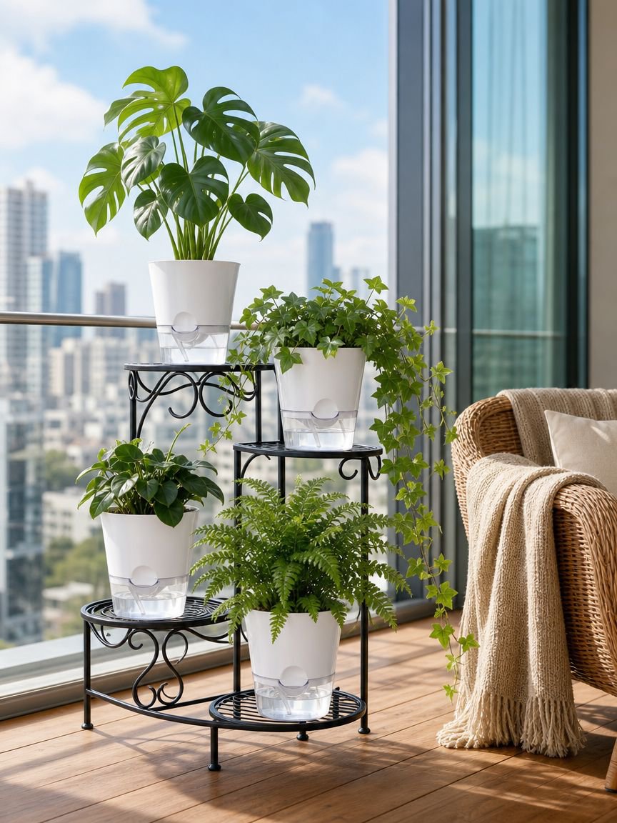 Low-maintenance flower pot for busy lifestyles