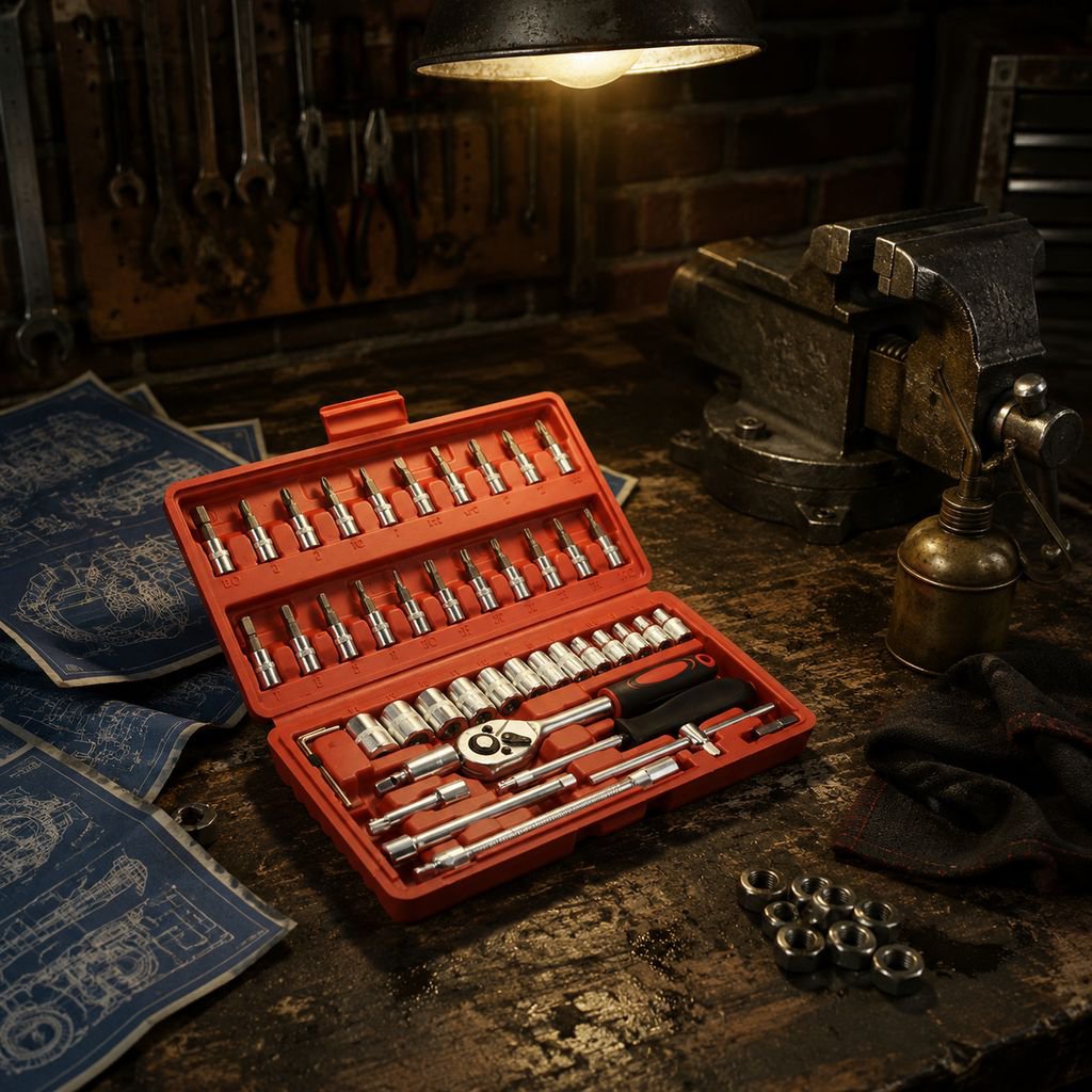 Juego de herramientas de 46 piezas para reparación de automóviles