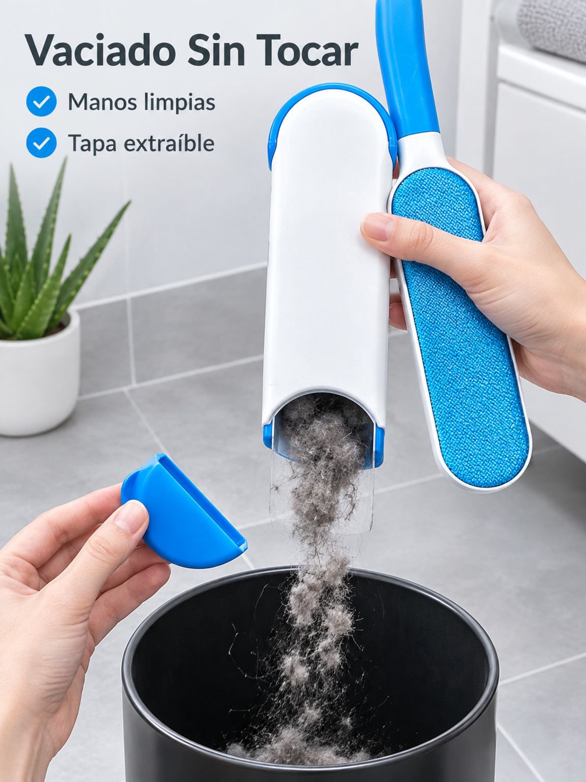 Cepillo electrostático para eliminar el polvo de la ropa