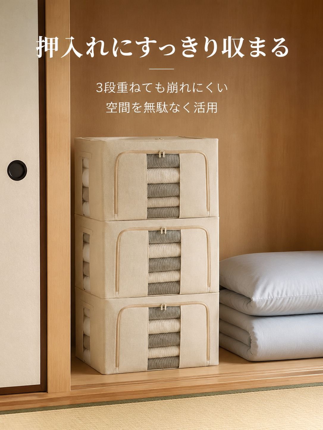 新型綿麻収納ボックス