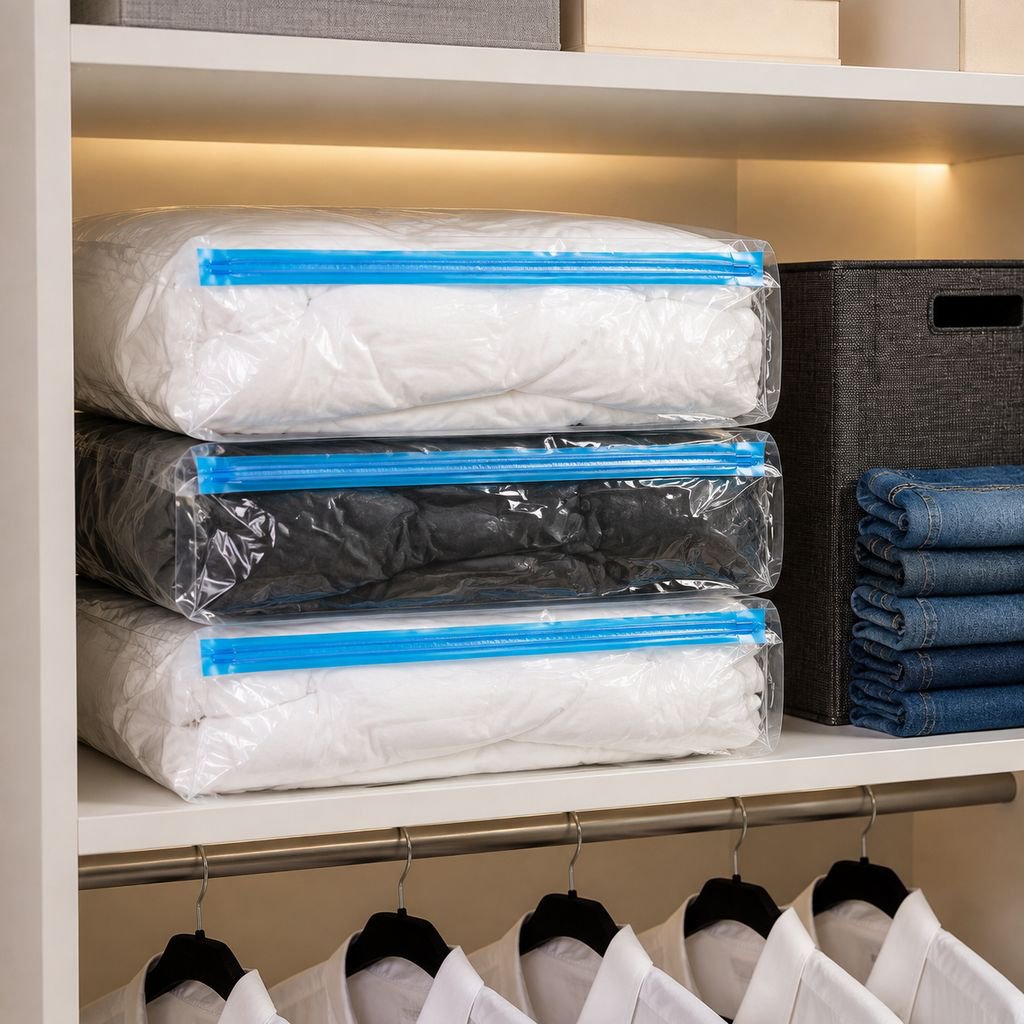 Hand-rolled compression bags, vacuum storage bags for clothes, bedding, and travel luggage, no need 