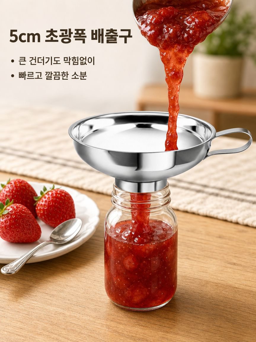 입구가 넓은 분배 깔때기