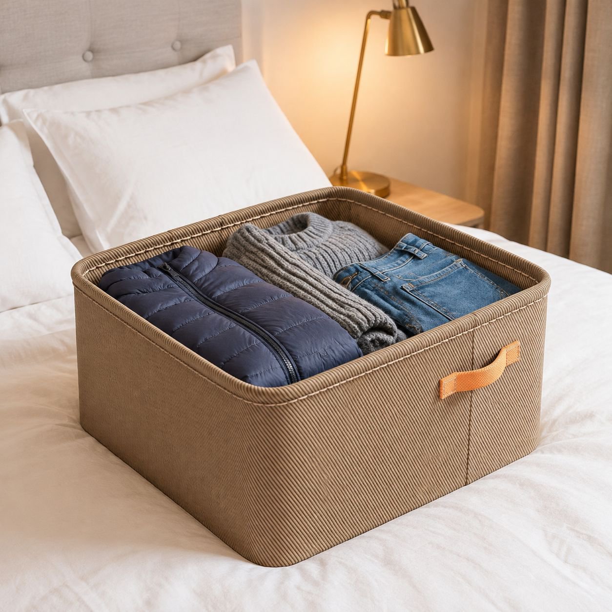 Organizer box with reinforced corners