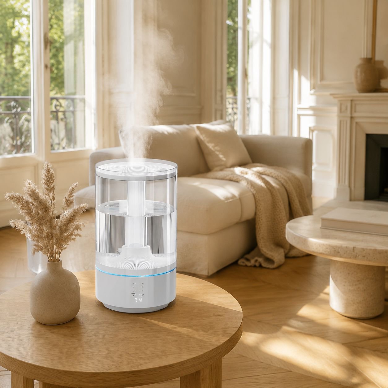 Humidificateur domestique intelligent à ultrasons avec purification de l'eau