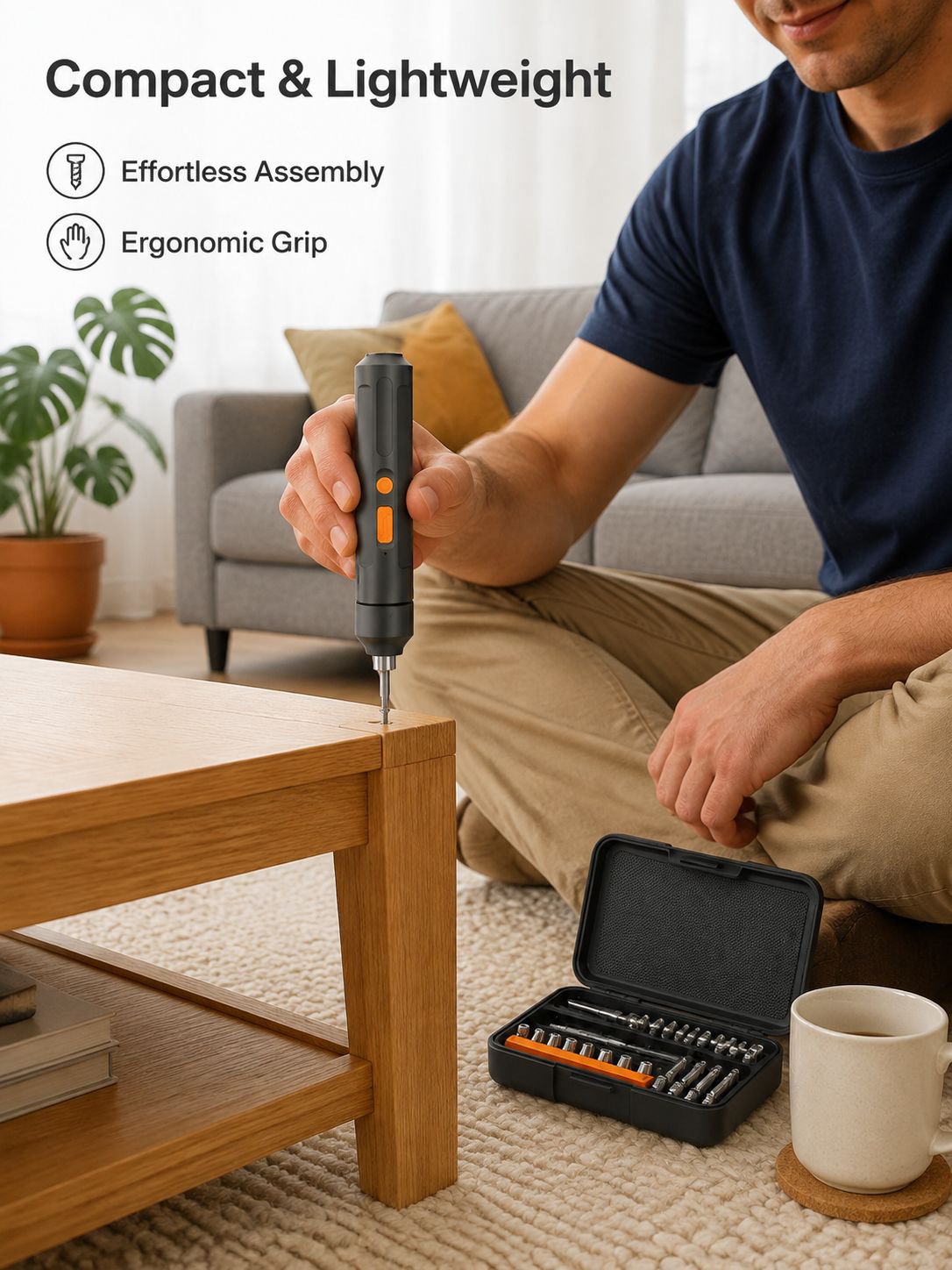Home Small Portable Rechargeable Electric Screwdriver Set