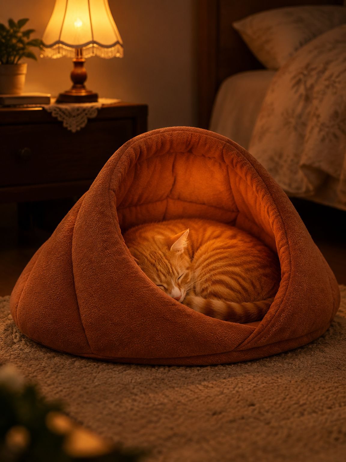Cama para mascotas tipo abrazo, cama para perros y gatos