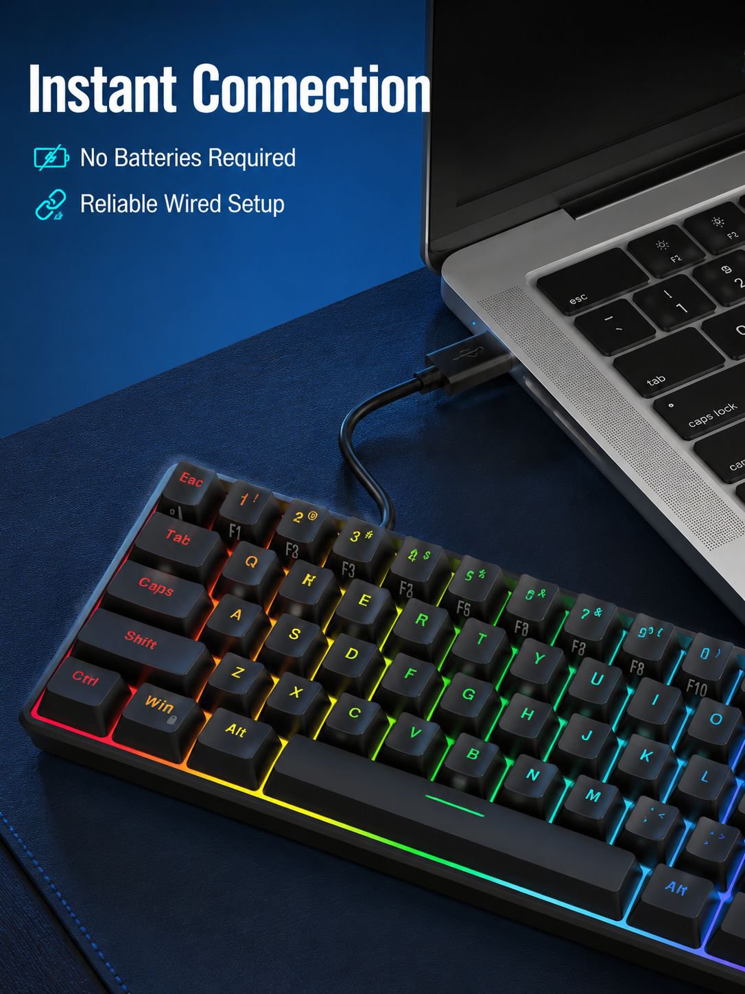 Portable Wired Keyboard