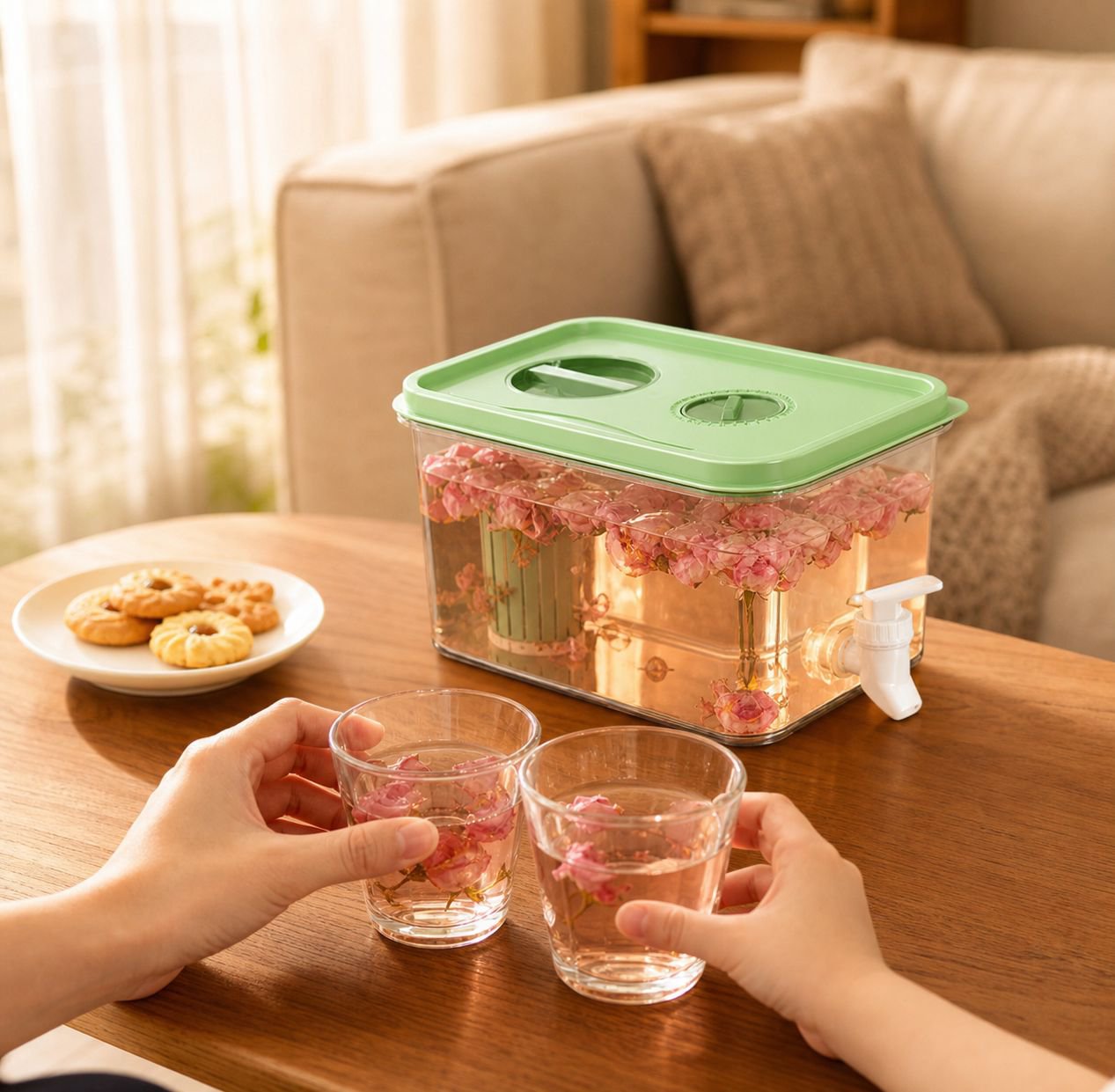 Durable pitcher for hot and cold drinks